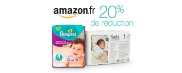 Amazon: 20% de réduction sur les couches