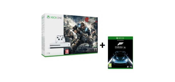 Micromania: Xbox One S 1 To + 2 jeux dématérialisés (Gears of War 4 et Forza 6) à 299€