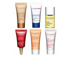 Clarins: 6 échantillons offerts (contre 3 habituellement) pour toute commande