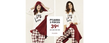 Etam: Sélection de pyjamas 3 pièces à 39€ au lieu de 55€