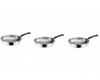 Darty: Le set de trois poêles en inox Lagostina Opéra 20, 24 et 28cm à 99€