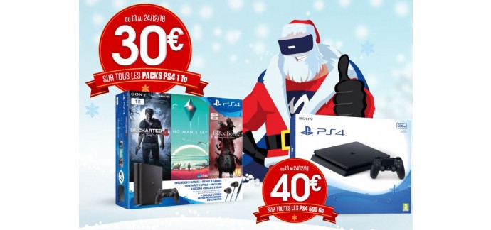 Micromania: 40€ de réduction sur tous les pack PS4 1 To et 30€ sur les packs PS4 500 Go