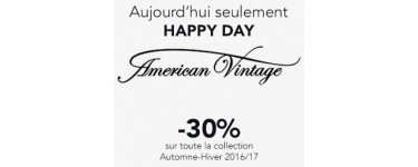 MSR MonShowroom: 30% de réduction sur toute la collection American Vintage Automne-Hiver 2016-17