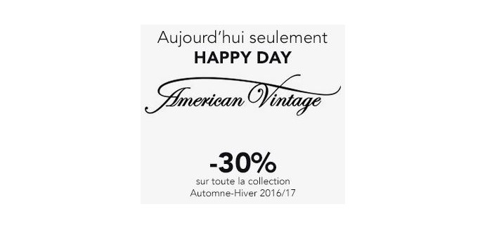 MSR MonShowroom: 30% de réduction sur toute la collection American Vintage Automne-Hiver 2016-17
