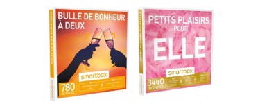 Amazon: Smartbox "Bulle de bonheur à deux" ou "Petits plaisirs pour elle" à 23,92€