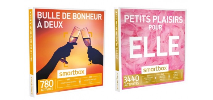 Amazon: Smartbox "Bulle de bonheur à deux" ou "Petits plaisirs pour elle" à 23,92€