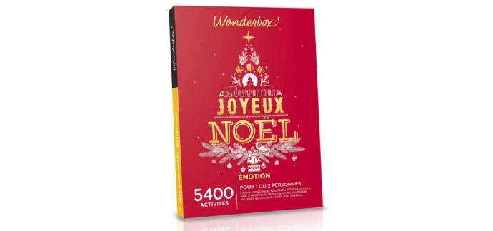 Amazon: Coffret cadeau WONDERBOX "Joyeux Noel" Emotion (5400 activités) à 37,42€