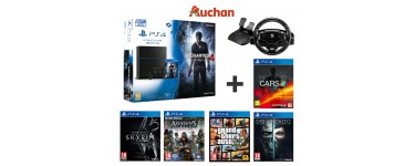 Auchan: Pack Playstation 4 1To + 6 jeux (Uncharted 4, Project Cars...) + volant T80RW