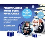 NIVEA: Livraison offerte pour 3 boîtes personnalisées achetées + un Labello offert
