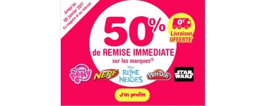 ToysRUs: 50% de remise immédiate sur une sélection de marques Hasbro (Nerf, Play-Doh...)