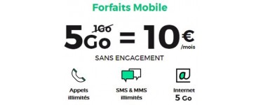 SFR: Forfait mobile tout illimité + 5 Go d'Internet à 10€ / mois sans engagement  
