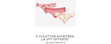 Galeries Lafayette: 2 culottes achetées = la 3ème offerte