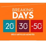 Brice: Breaking Days : -20% sur votre 1er article, -25% sur le 2e et -30% sur le 3e