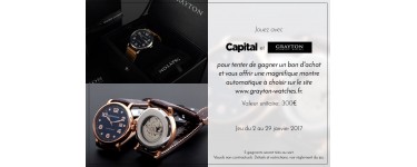 Capital: 5 bons d'achat Grayton-watches.fr de 300€ à gagner