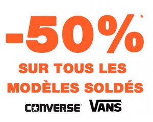 Courir: 50% de réduction sur toutes les chaussures Converse et Vans soldées