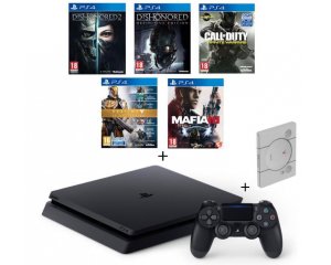 Cdiscount: PS4 Slim 500Go + 5 jeux (CoD IW, Dishonored 1&2, Mafia III, Destiny) + Steelbook