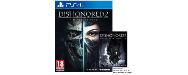Cdiscount: Jeu Dishonored 2 Edition limitée sur PS4 à 25,49€