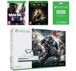 Cdiscount: Pack Xbox One S 1To Gears Of War 4 + Mafia III + Deus Ex + Live 3 mois à 329,99€
