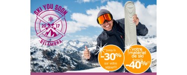 Belambra: Jusqu'à 30% de réduction sur votre séjour et jusqu'à -40% sur le matériel de ski