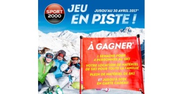 Sport 2000: 1 semaine de Ski pour 4 personnes à gagner (logement + équipement)