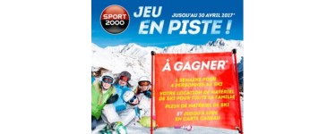Sport 2000: 1 semaine de Ski pour 4 personnes à gagner (logement + équipement)