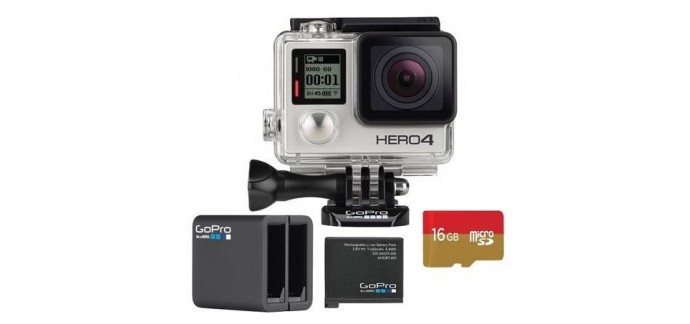 Fnac: GoPro HERO4 Silver + Carte MicroSD + Chargeur batterie double à 369,99€