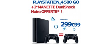 Boulanger: Une 2e manette PS4 DualShock Noire offerte pour l'achat d'une PS4 Slim 500 Go