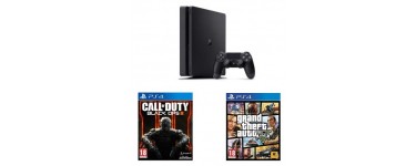 Fnac: Console Sony PS4 Slim 500 Go + Call of Duty Black Ops 3 + GTA 5 à 299,90€