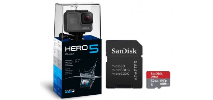 eBay: GoPro Hero5 Black Edition + carte SD 32 Go à 258€ au lieu de 329€