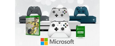 Microsoft: Pack Xbox One S 500Go + FIFA 17 + 2ème manette + 3 mois au Xbox Live Gold à 279€