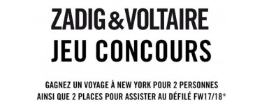 Zadig & Voltaire: 1 voyage à New York pour 2 personnes à gagner
