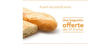 Franprix: Une baguette blanche offerte dès 10€ d'achat en magasin