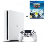 Cdiscount: PS4 Slim Glacier White 500 Go + le jeu Steep à 299,99€