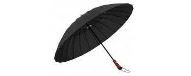 Amazon: Le parapluie canne incassable Plemo au manche en bois à 14,95€ au lieu de 59,99€