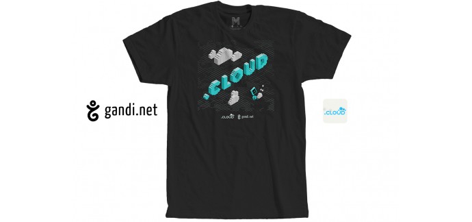 Gandi.net: Un t-shirt offert pour l'enregistrement d'un nouveau nom de domaine en .CLOUD