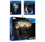 Cdiscount: PS4 Slim 1 To + 3 jeux (Resident Evil 7 + Dishonored 1 et 2) à 349,87€