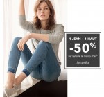 Etam: -50% sur l'article le moins cher pour l'achat de 1 jean + 1 haut 