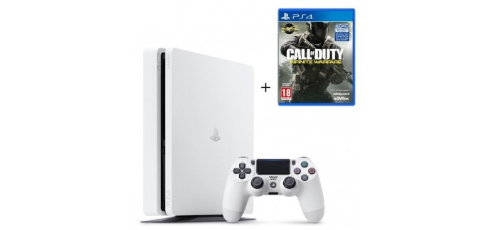 Cdiscount: PS4 Slim 500 Go Blanche + le jeu Call of Duty Infinite Warfare à 299,99€