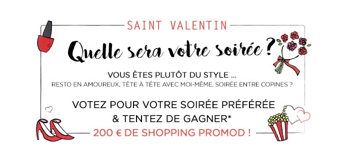 Promod: 200€ de shopping à gagner pour la Saint Valentin