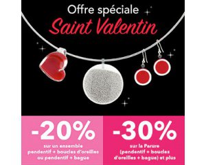 Pylones: -20% sur un ensemble de bijoux & -30% sur une parure pour la Saint-Valentin