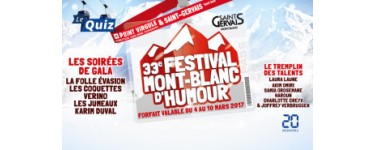 20 Minutes: 1 week-end au ski pendant le Festival Mont-Blanc d'Humour à gagner