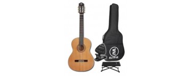 Cultura: Guitare classique Niquita + housse, accordeur électrique et repose pied à 69€