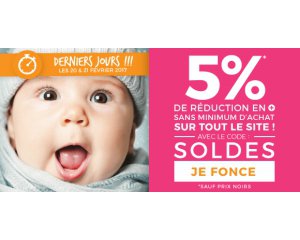 Allobébé: 5% de remise supplémentaire sur les produits soldés