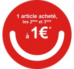 Okaïdi: 1 article acheté = les 2ème et 3ème à 1€