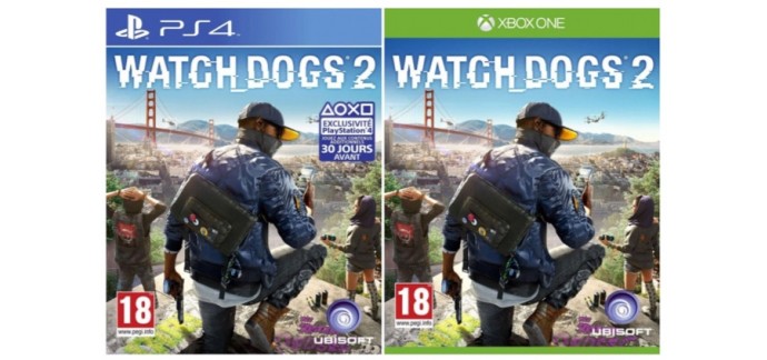 Amazon: Watch Dogs 2 sur PS4 ou Xbox One à 39,99€