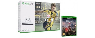 Boulanger: Pack Xbox One S 500 Go + 2 jeux (Fifa 17 + Halo Wars 2) à 249,99€
