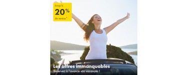 Europcar: Jusqu'à 20% de réduction en réservant votre voiture à l'avance