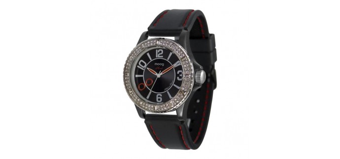 Amazon: La montre femme étanche Moog Paris à cadran et bracelet noirs passe de 59€ à 39€