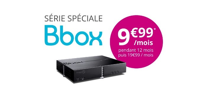 Bouygues Telecom: Abonnement Bbox (Internet + TV + Téléphone fixe) à 9,99€ par mois pendant 1 an