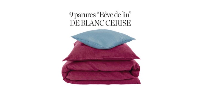 Marie Claire: 9 parures "Rêve de lin" de Blanc Cerise à gagner
